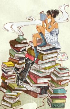 books, kitties and tea
